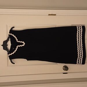 Talbots Black Dress with White Trim